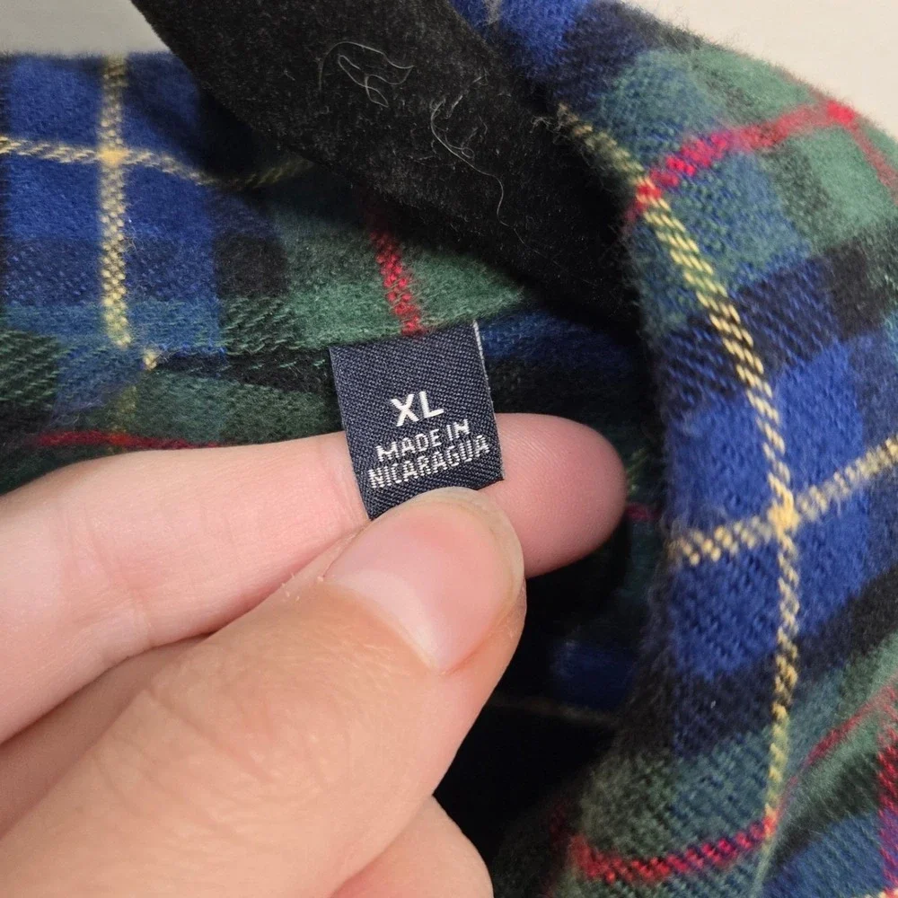Roundtree & Yorke Portuguese Flannel Pajama Set XL Plaid Cotton Heritage Grandpa